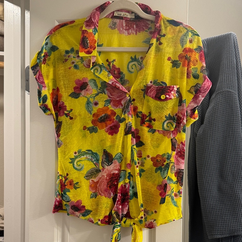 Vibrant Floral Button Down Shirt